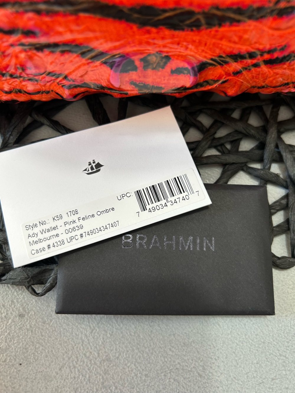 Brahmin Duxbury Pink Feline Ombre & Ady Wallet - Picture 9 of 13